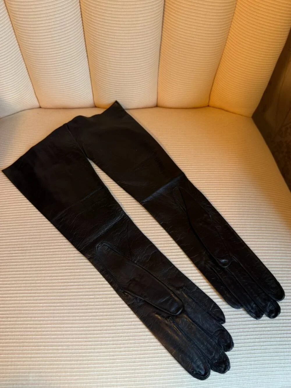 Vintage Hudson's Detroit Real Kid Leather Gloves Made in France Size 7